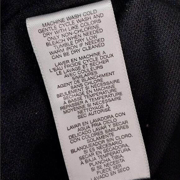 MICHAEL KORS! BLACK KNIT, SILVER BUTTONS RETRO INSPIRED SHIFT STYLE DRESS! SZ S - Picture 8 of 9